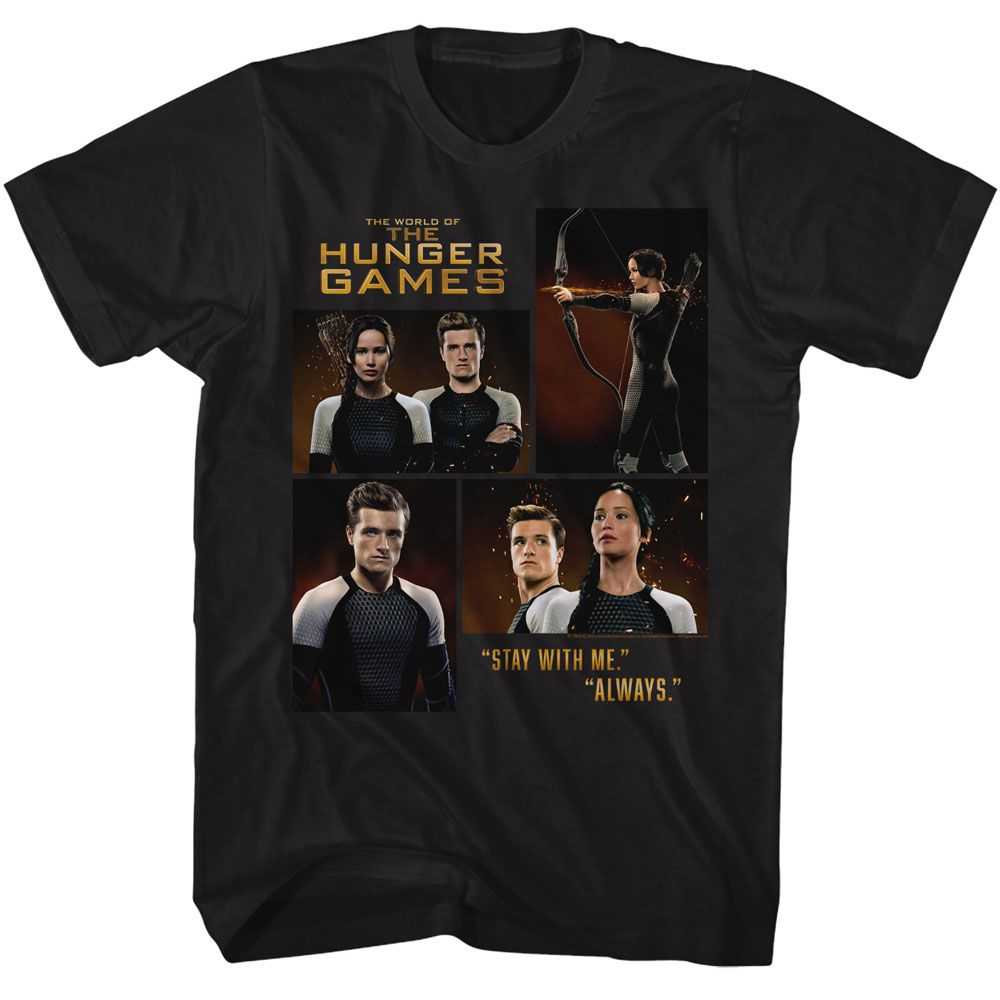 Hunger Games - HUNGER GAMES KATNISS PEETA FOUR PHOTOS Adult Shirt