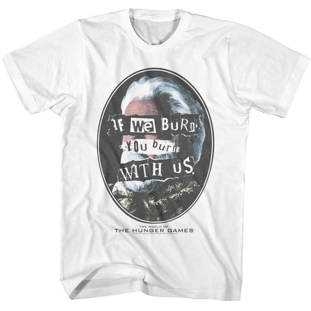 Hunger Games - HUNGER GAMES BURN WITH US Adult Shirt