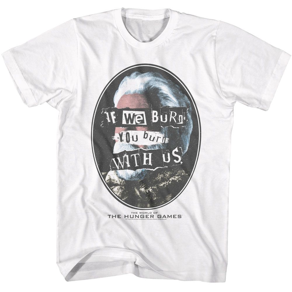 Hunger Games - HUNGER GAMES BURN WITH US Adult Shirt