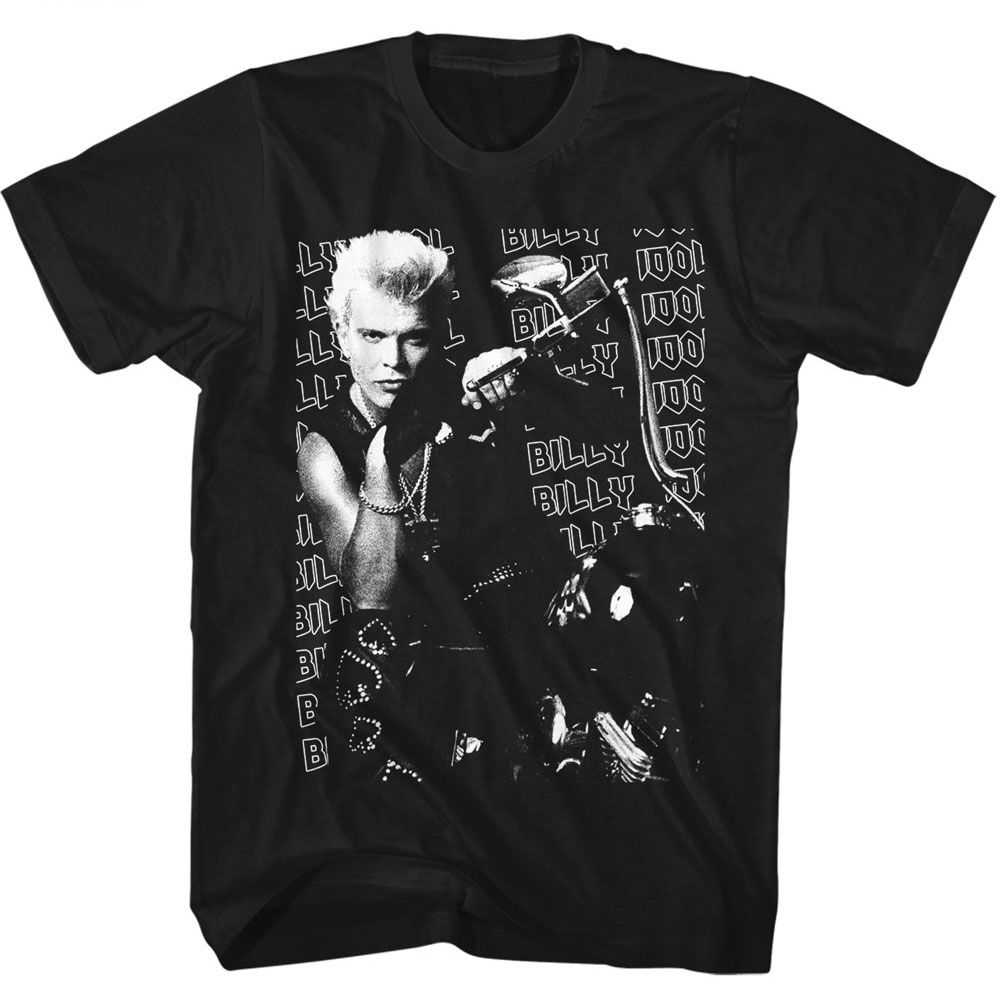 Billy Idol - BILLY IDOL MOTORCYCLE PHOTO Adult Shirt