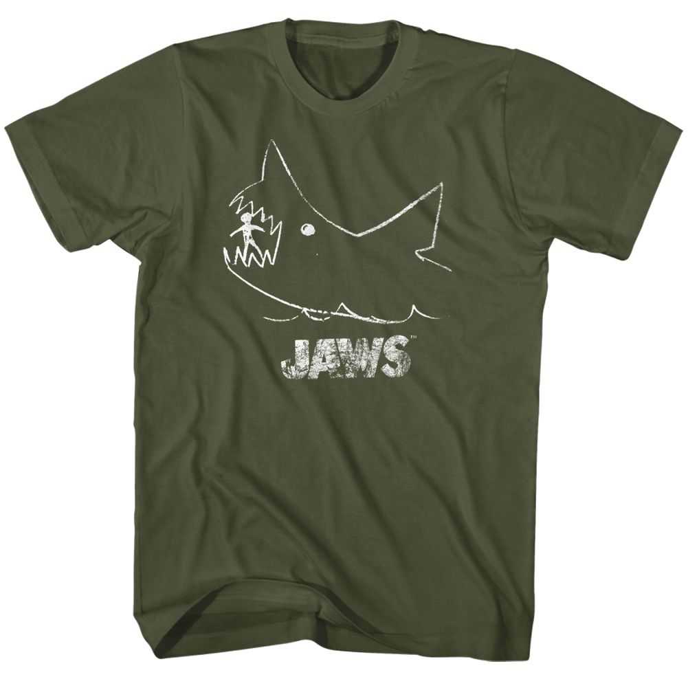 Jaws - CHALKBOARD Adult Shirt