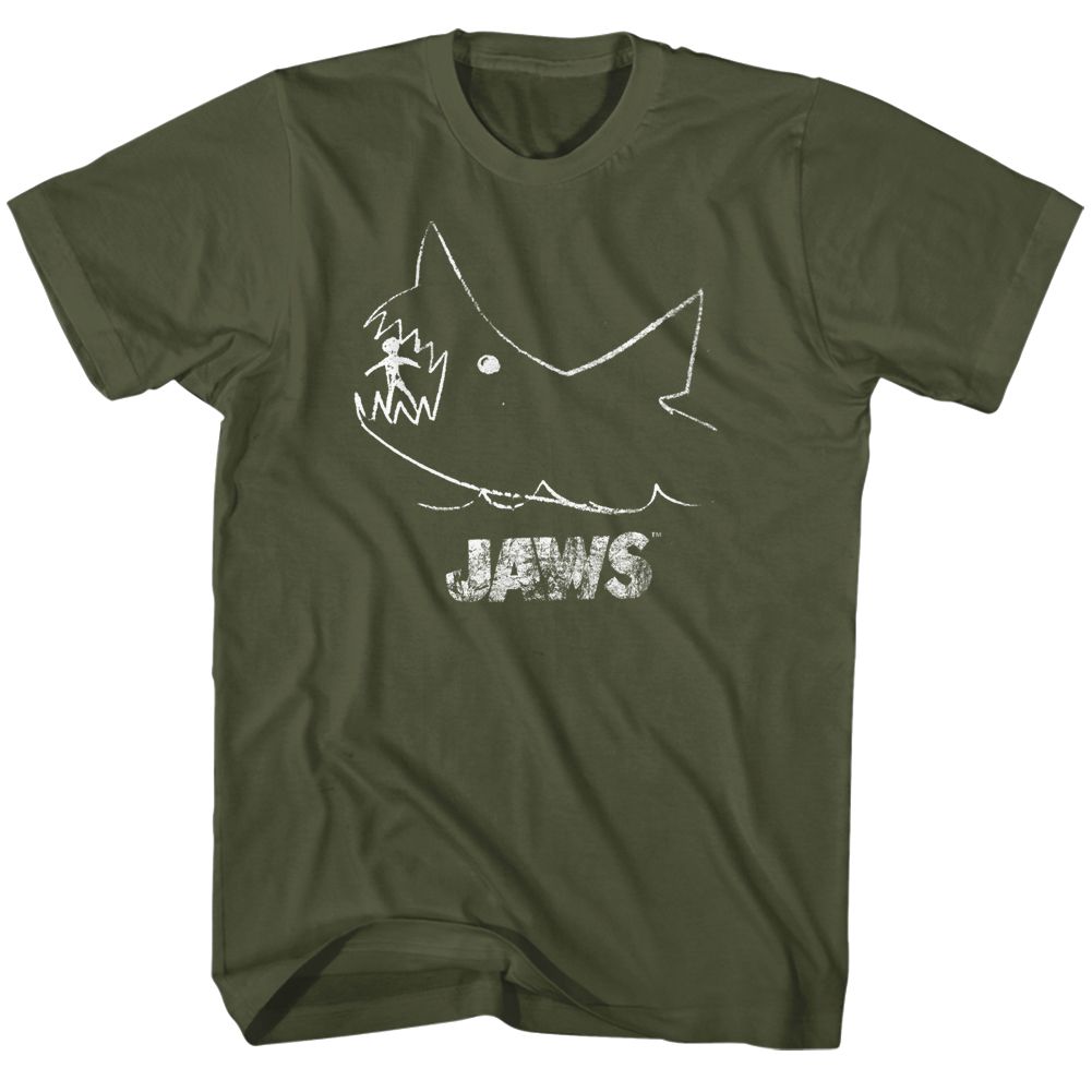 Jaws - CHALKBOARD Adult Shirt