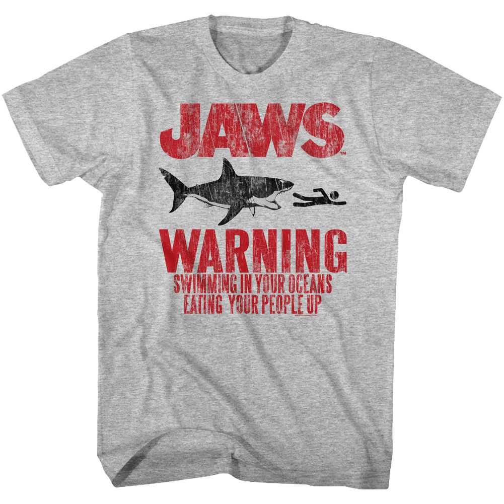 Jaws - WARNING Adult Shirt
