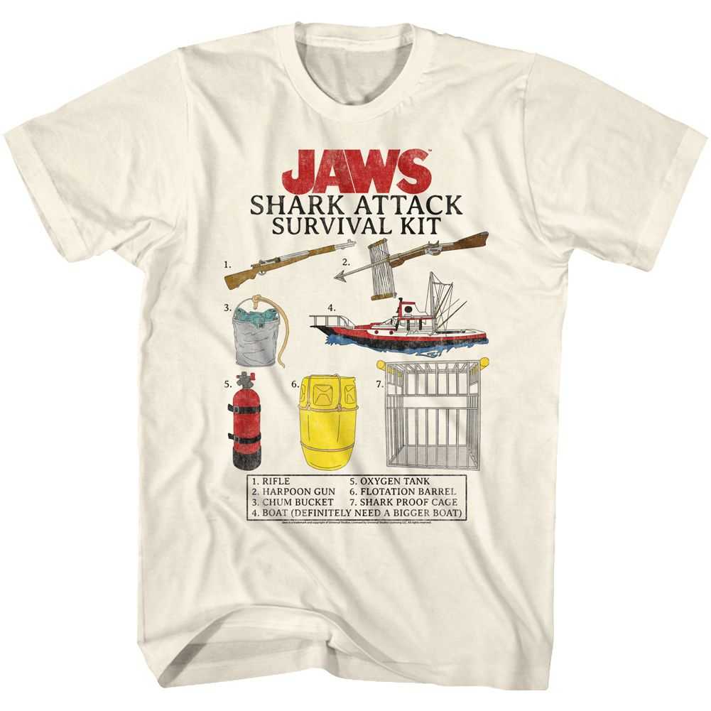 Jaws - SURVIVAL KIT Adult Shirt