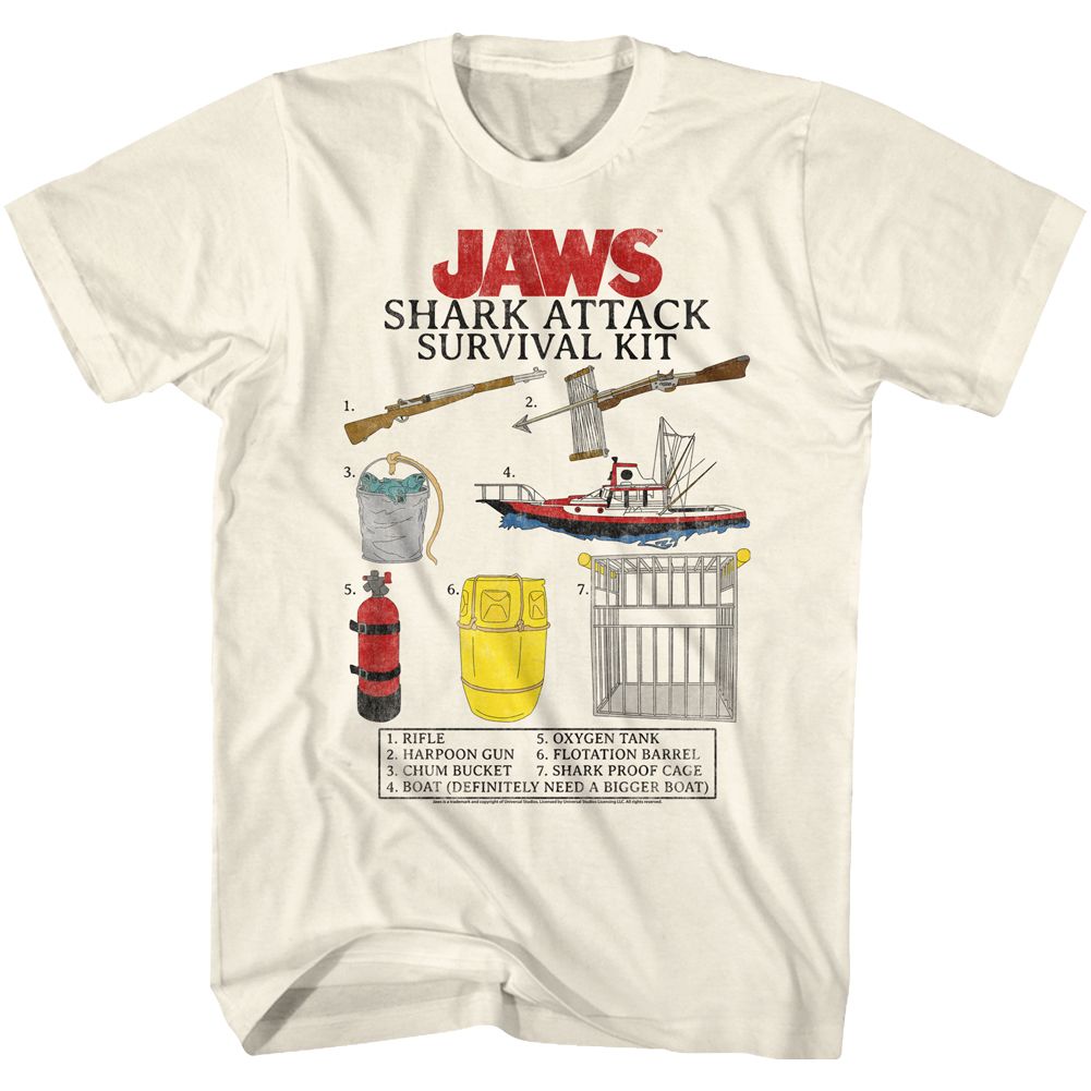 Jaws - SURVIVAL KIT Adult Shirt
