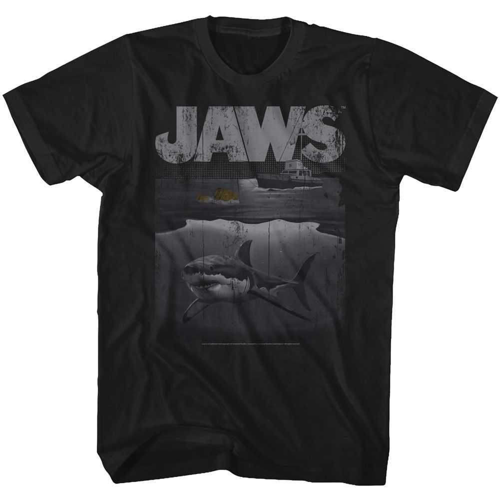 Jaws - SHARK BOAT Adult Shirt