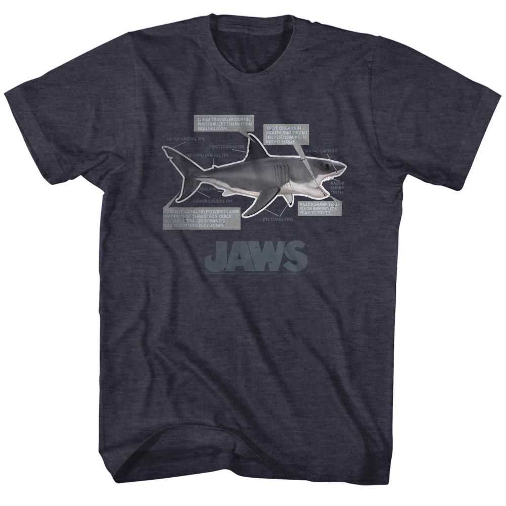 Jaws - JAWS ANATOMY Adult Shirt