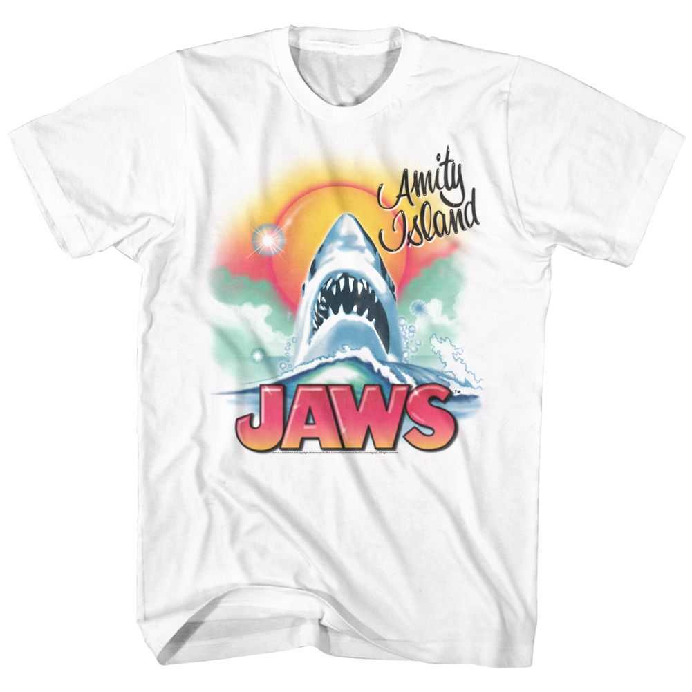 Jaws - BEACHY AIRBUSH Adult Shirt