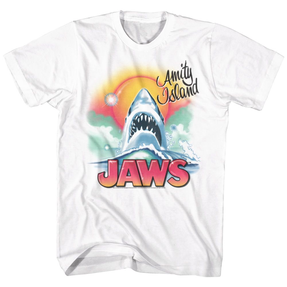 Jaws - BEACHY AIRBUSH Adult Shirt