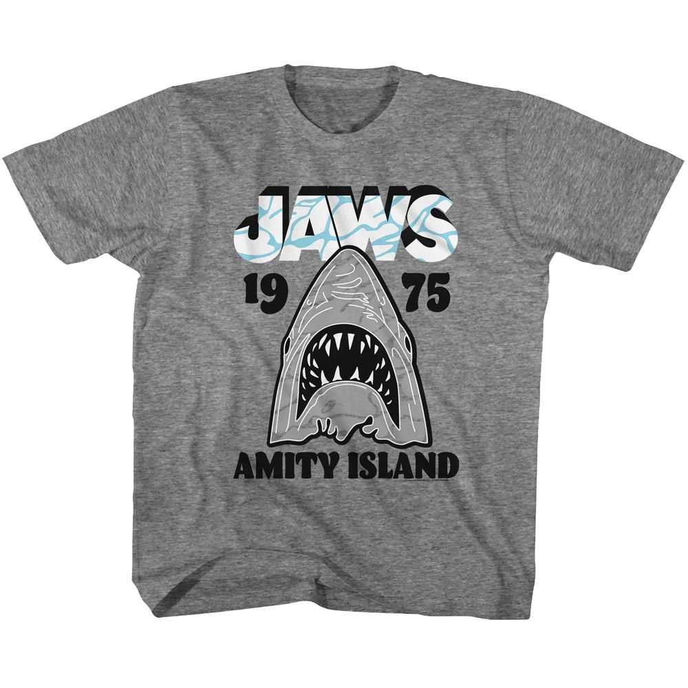 Jaws - GRAY WHT Youth Shirt