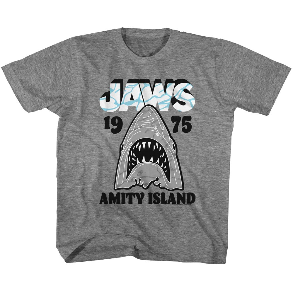 Jaws - GRAY WHT Youth Shirt