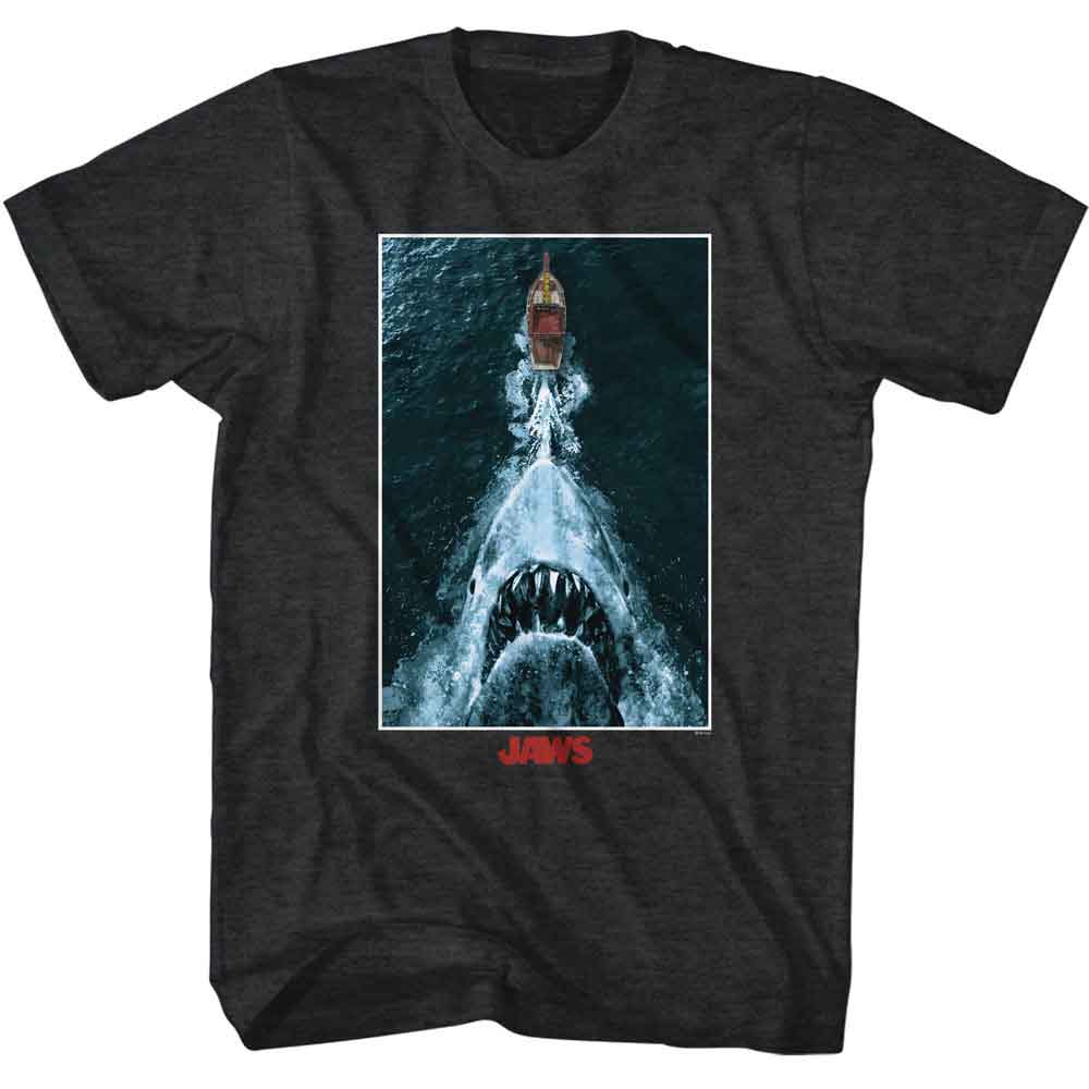 Jaws - JAWS SHARK CHASING BOAT POSTER Adult Shirt
