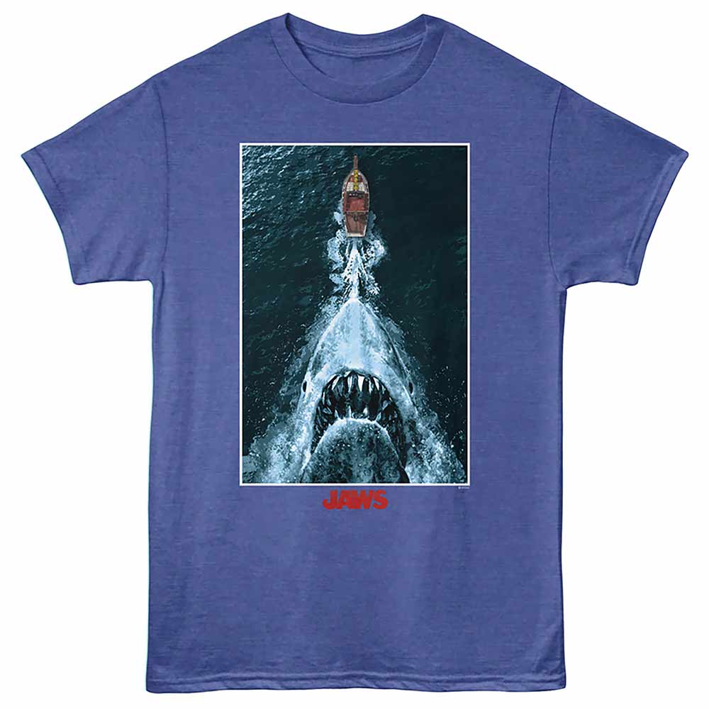 Jaws - JAWS SHARK CHASING BOAT POSTER Adult Shirt