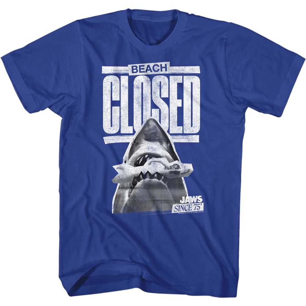 Jaws - BEACH CLOSED Adult Shirt
