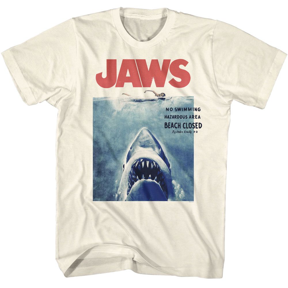 Jaws - JAWS NO SWIMMING Adult Shirt