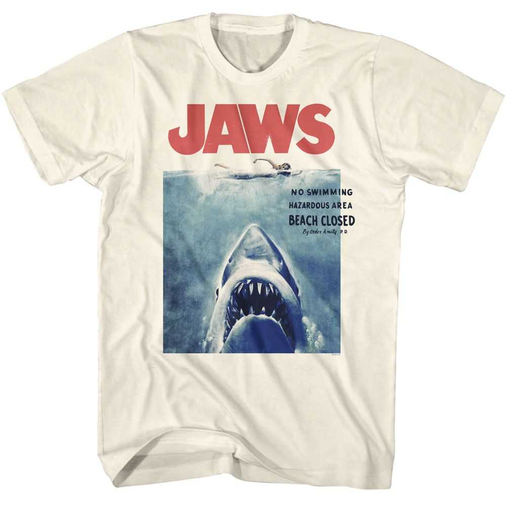 Jaws - JAWS NO SWIMMING Adult Shirt