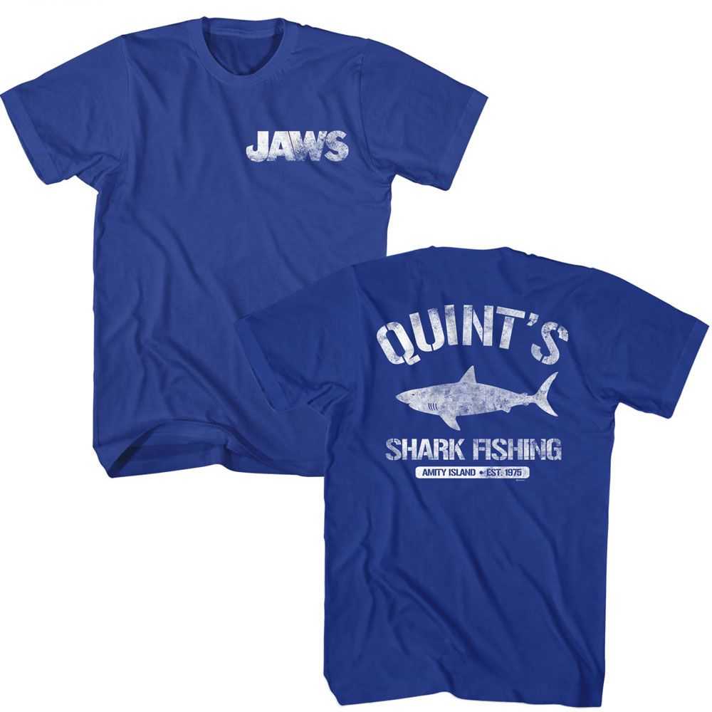 Jaws - JAWS QUINTS FRONT AND BACK Adult Shirt
