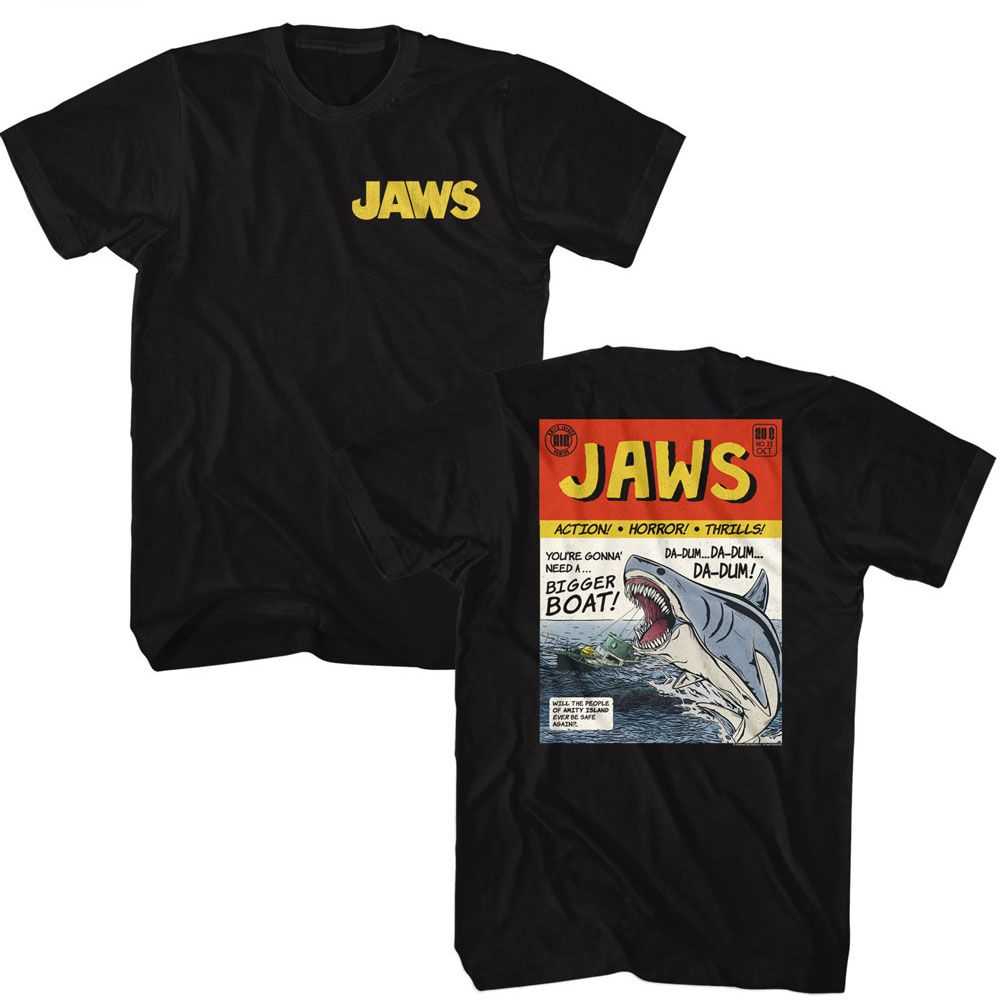 Jaws - JAWS COMIC FRONT AND BACK Adult Shirt