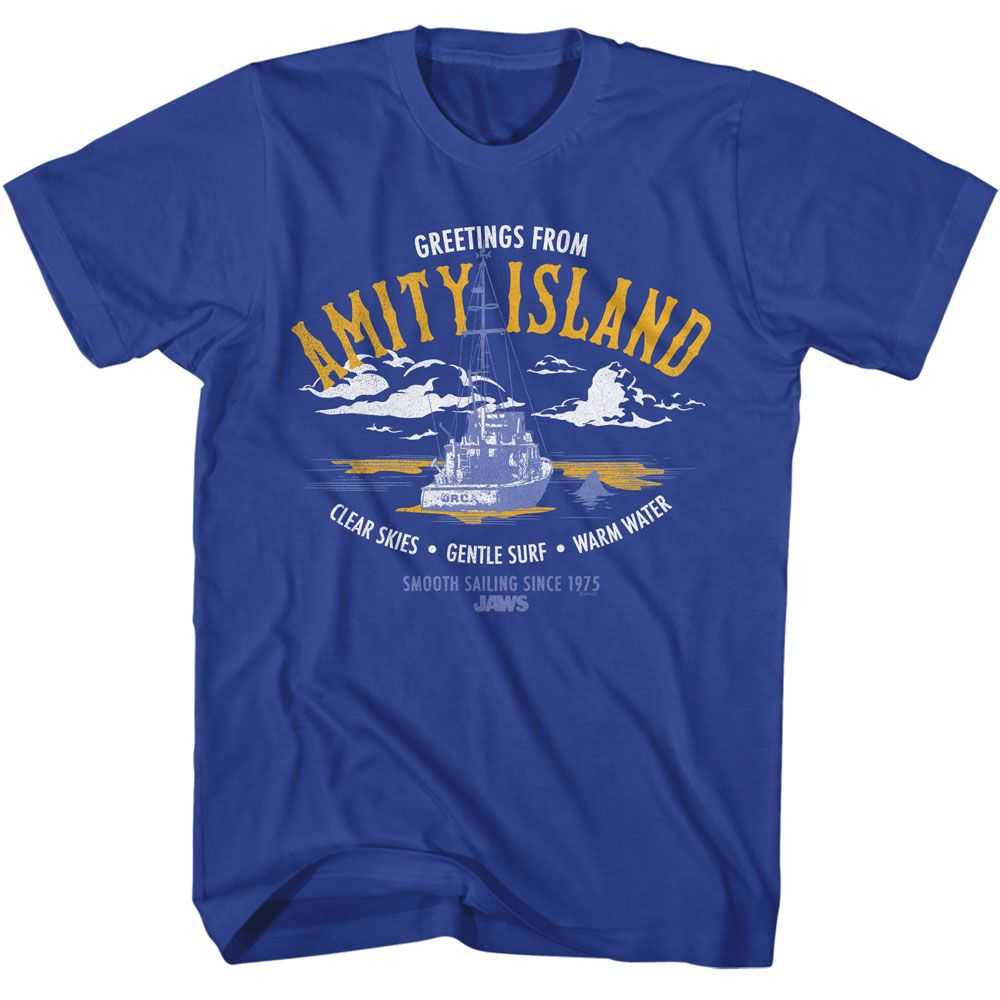 Jaws - JAWS GREETING FROM AMITY ISLAND Adult Shirt