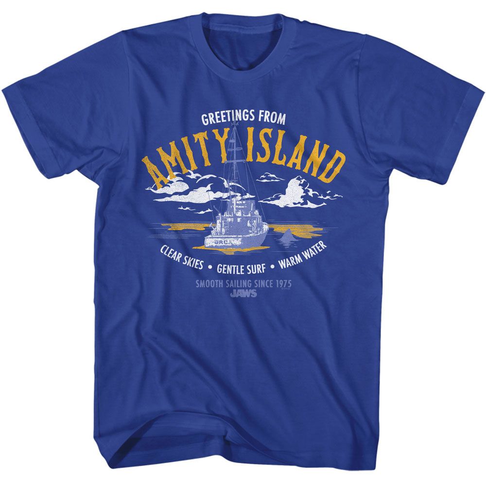 Jaws - JAWS GREETING FROM AMITY ISLAND Adult Shirt