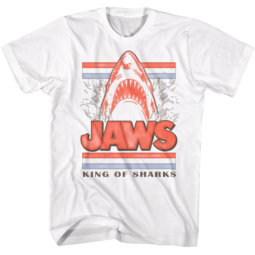 Jaws - JAWS HEAD KING OF SHARKS Adult Shirt