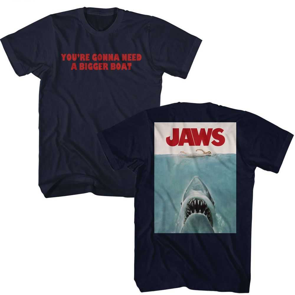 Jaws - JAWS BIGGER BOAT FRONT AND BACK Adult Shirt