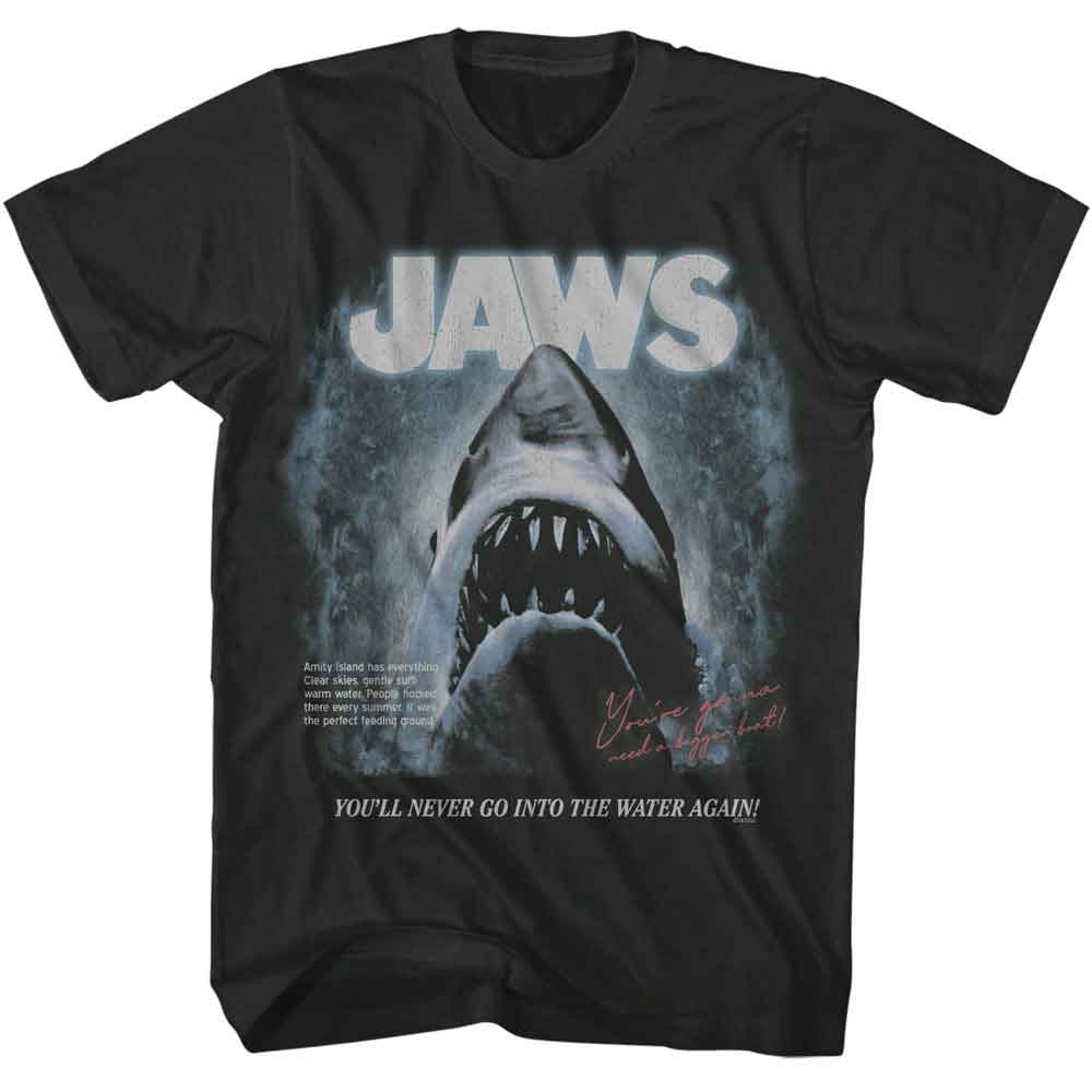 Jaws - JAWS FADED BACKGROUND Adult Shirt