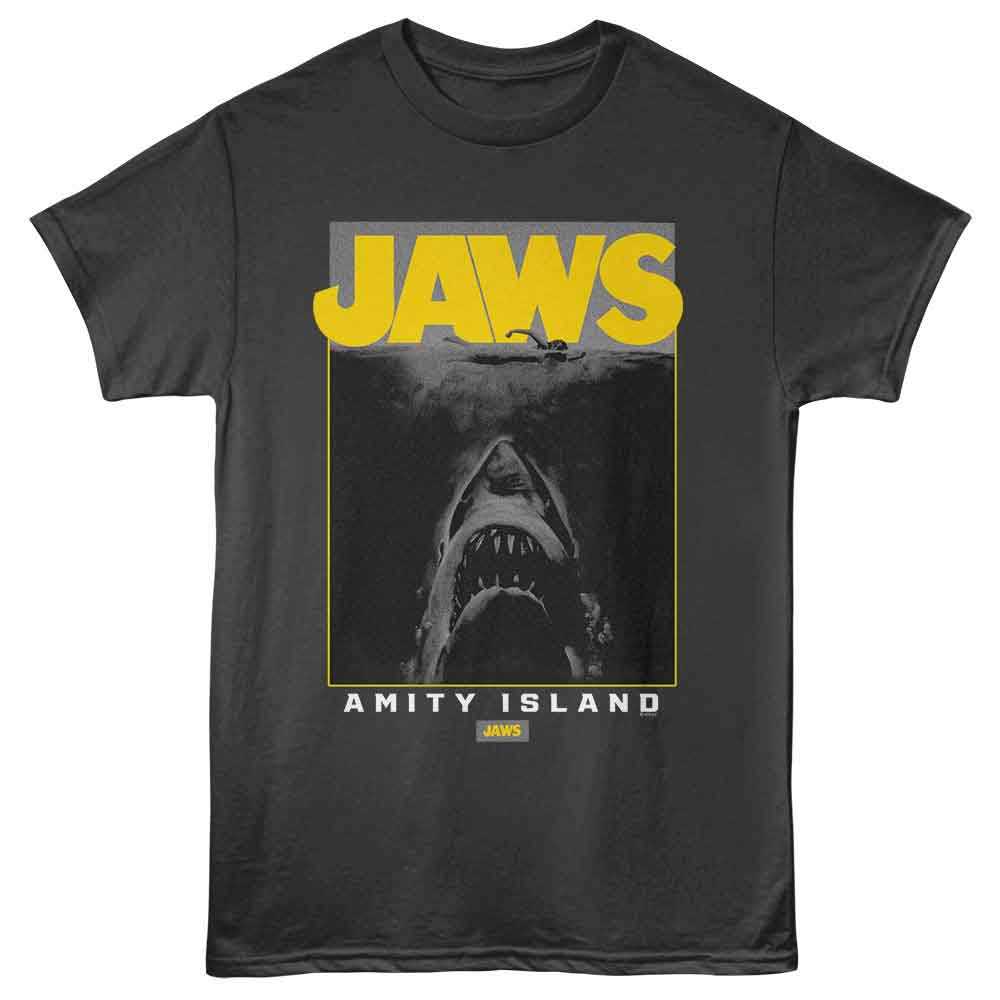 Jaws - JAWS POSTER W AMITY TEXT Adult Shirt