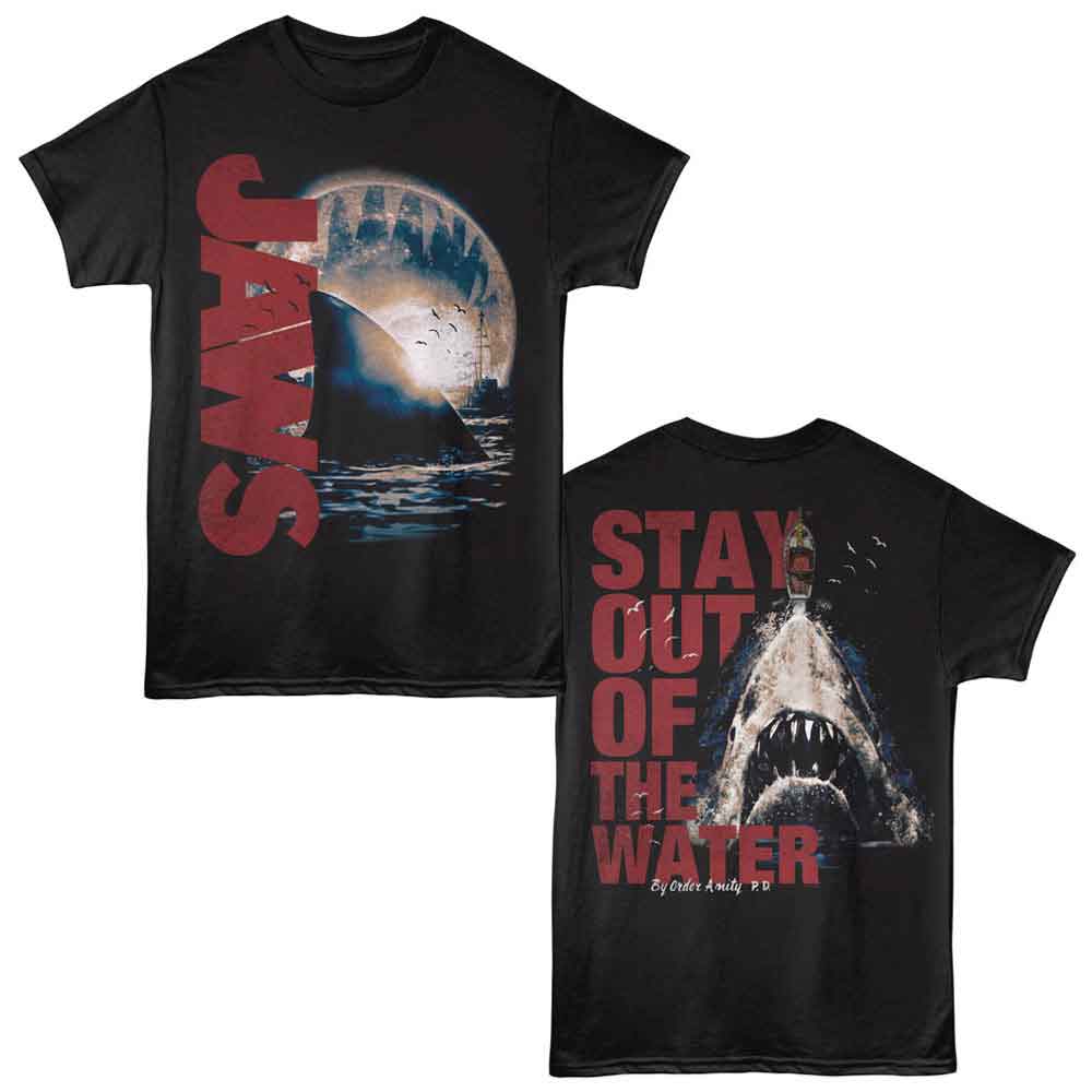 Jaws - JAWS STAY OUT OF THE WATER F B Adult Shirt