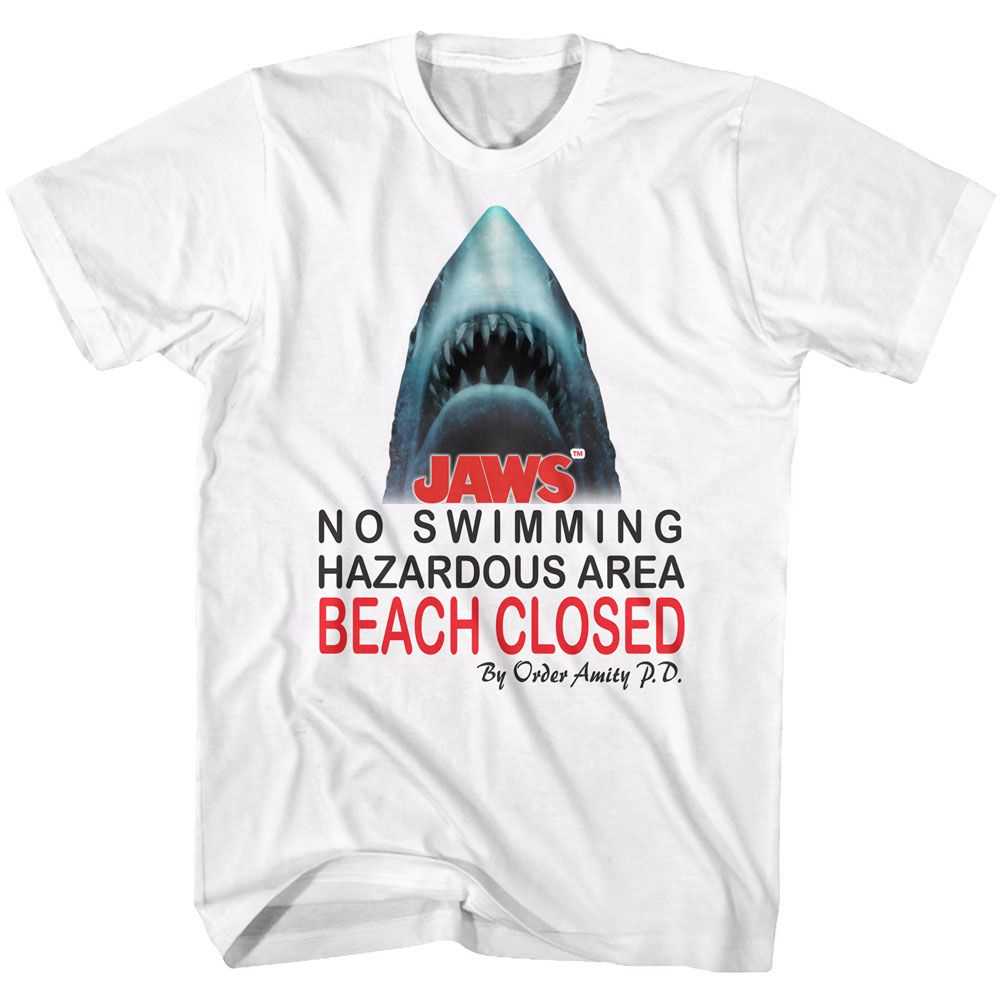 Jaws - BEACH CLOSED Adult Shirt