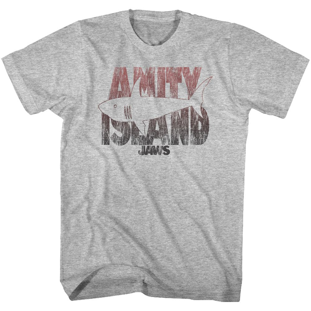 Jaws - SHARK LINE Adult Shirt