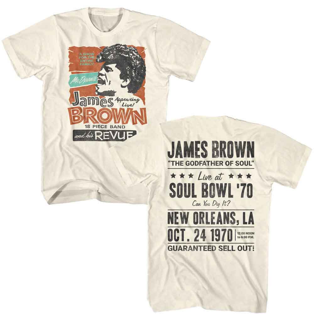 James Brown - JAMES BROWN 1970 REVUE F B Adult Shirt
