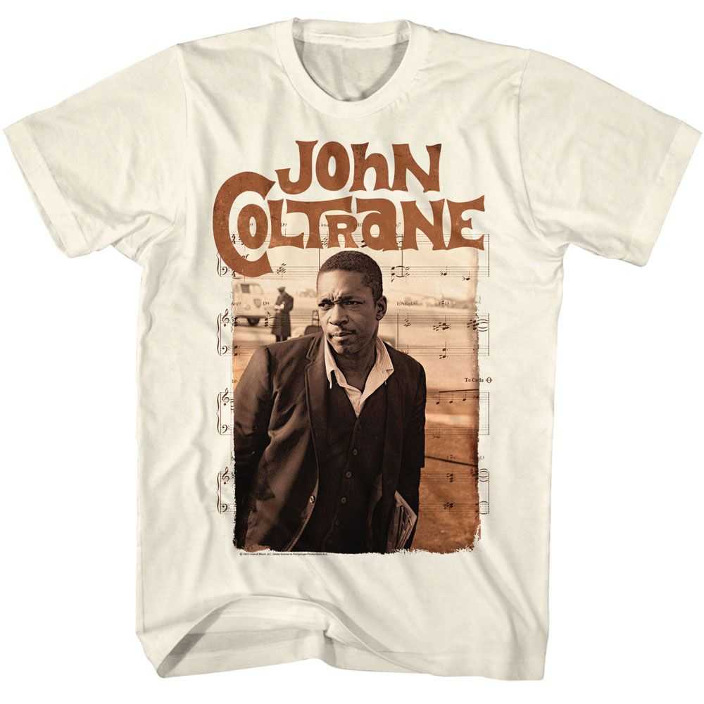 John Coltrane - JOHN COLTRANE SEPIA AND NOTES Adult Shirt