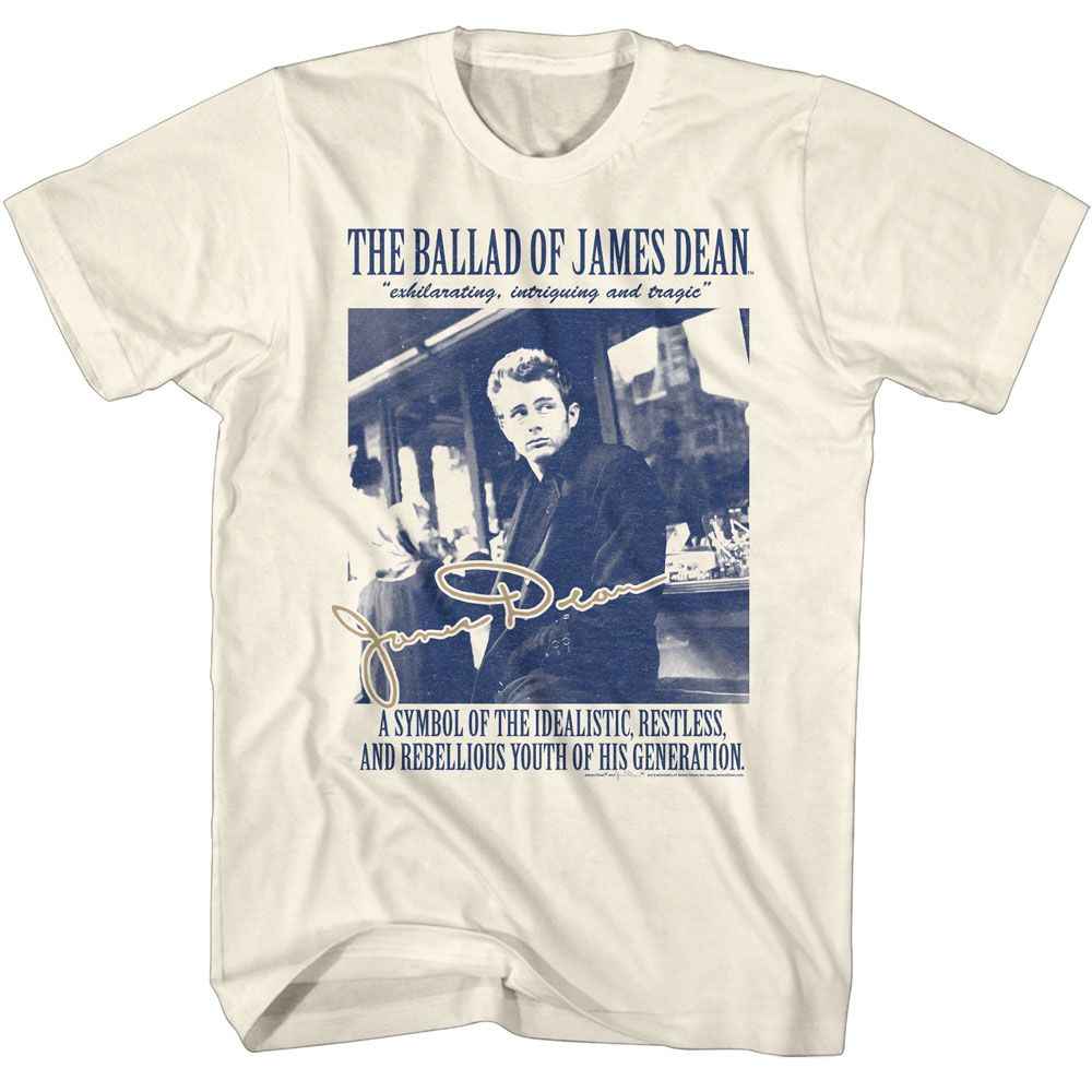 James Dean - JAMES DEAN THE BALLAD OF Adult Shirt