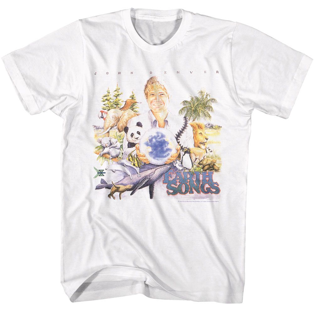 John Denver - JOHN DENVER EARTH SONGS ALBUM COVER Adult Shirt