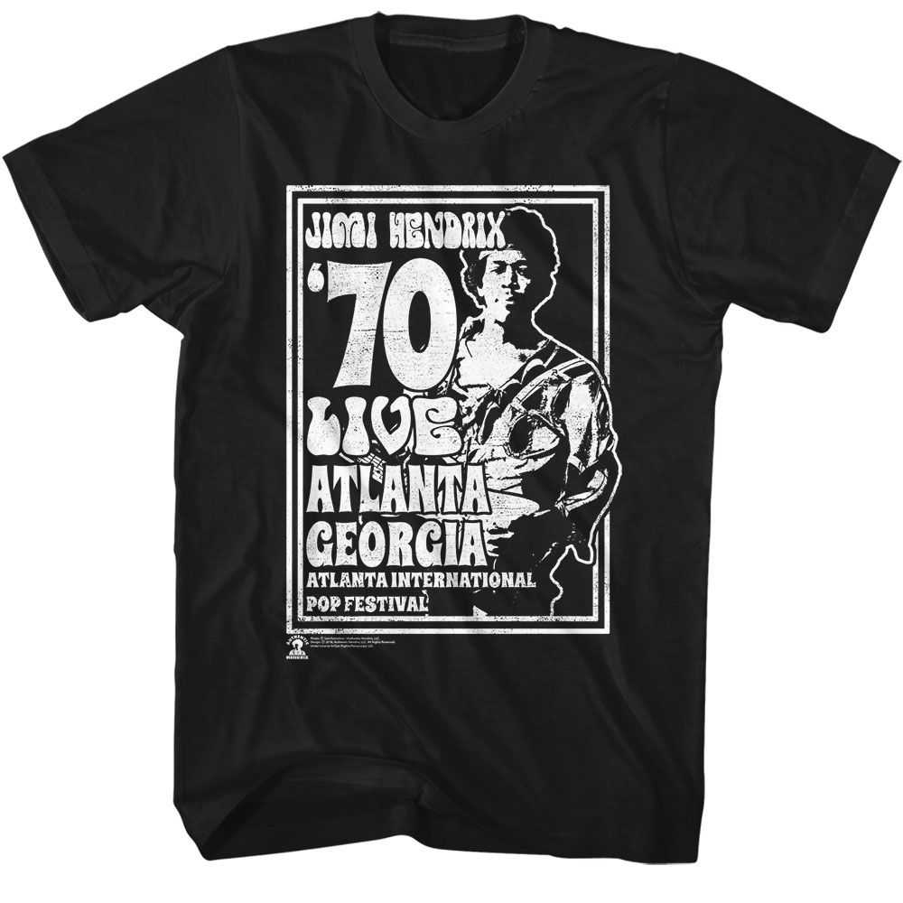 Jimi Hendrix - ATLANTA 70 Adult Shirt