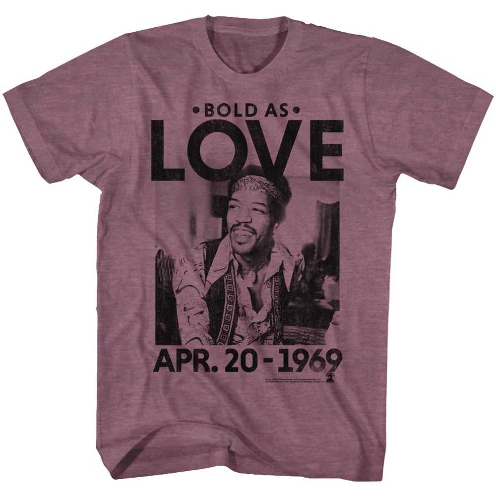 Jimi Hendrix - BOLD AS LOVE Adult Shirt