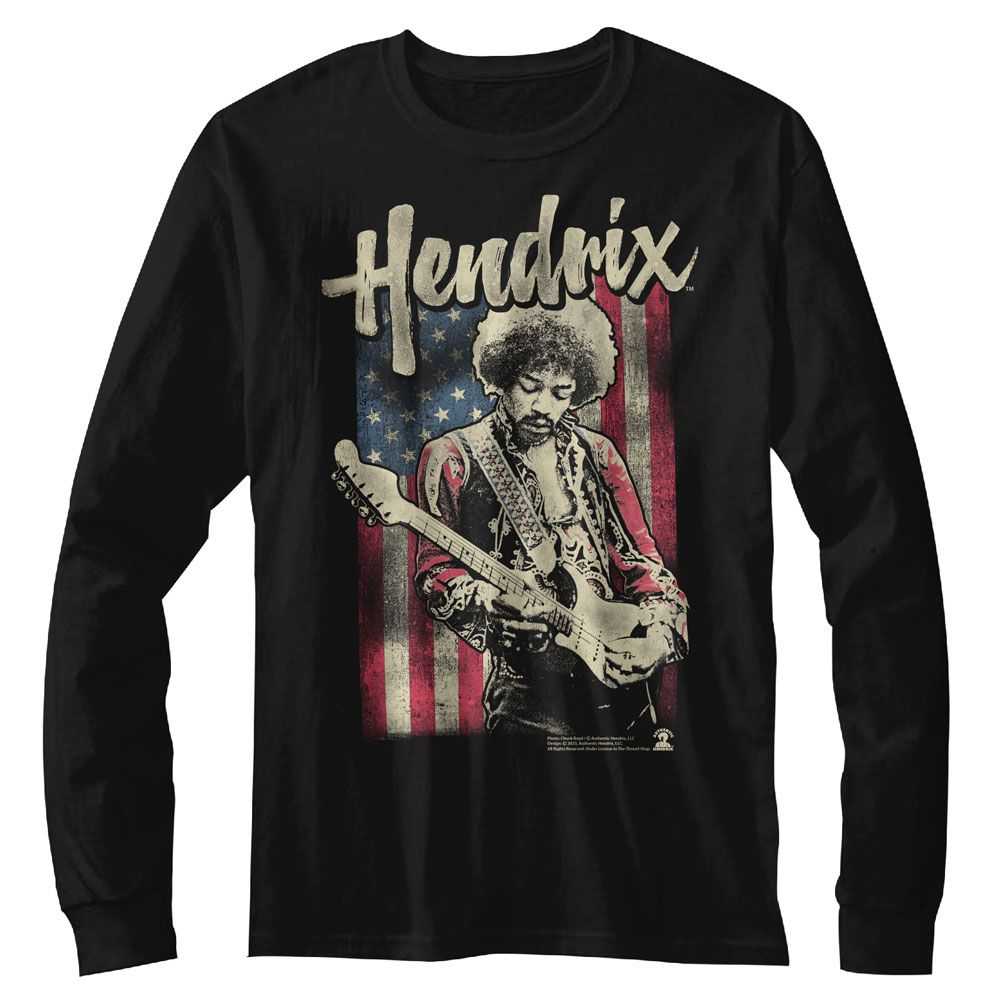 Jimi Hendrix - JIMI HENDRIX FLAG Adult Shirt