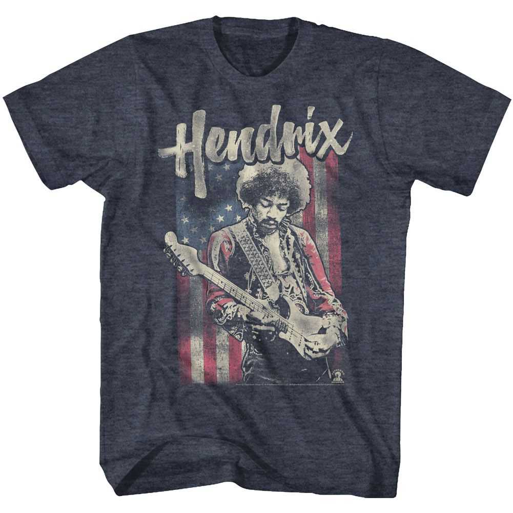 Jimi Hendrix - FLAG HENDRIX Adult Shirt