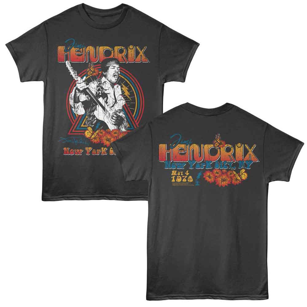 Jimi Hendrix - JIMI HENDRIX NEW YORK 1970 F B Adult Shirt