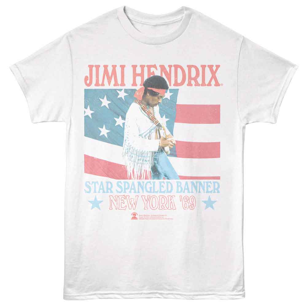 Jimi Hendrix - JIMI HENDRIX STAR SPANGLED 69 Adult Shirt