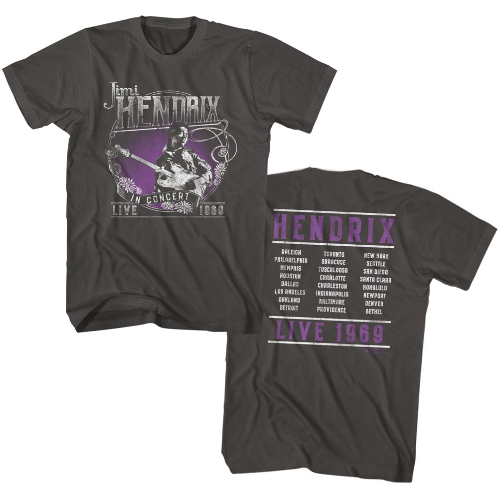Jimi Hendrix - LIVE 1969 Adult Shirt