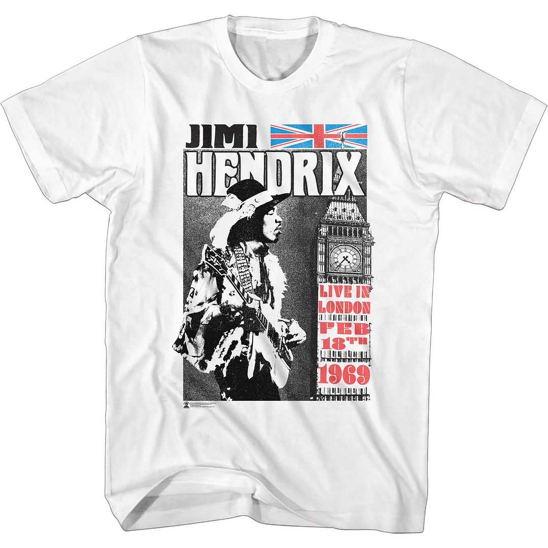 Jimi Hendrix - LIVE IN LONDON Adult Shirt