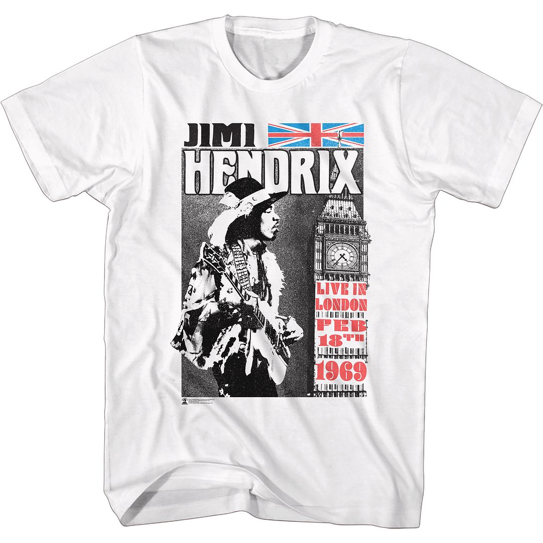 Jimi Hendrix - LIVE IN LONDON Adult Shirt