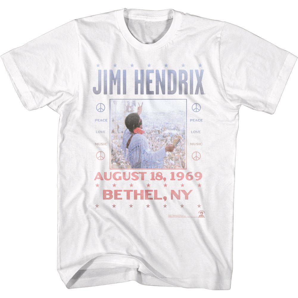 Jimi Hendrix - WOODSTOCK Adult Shirt