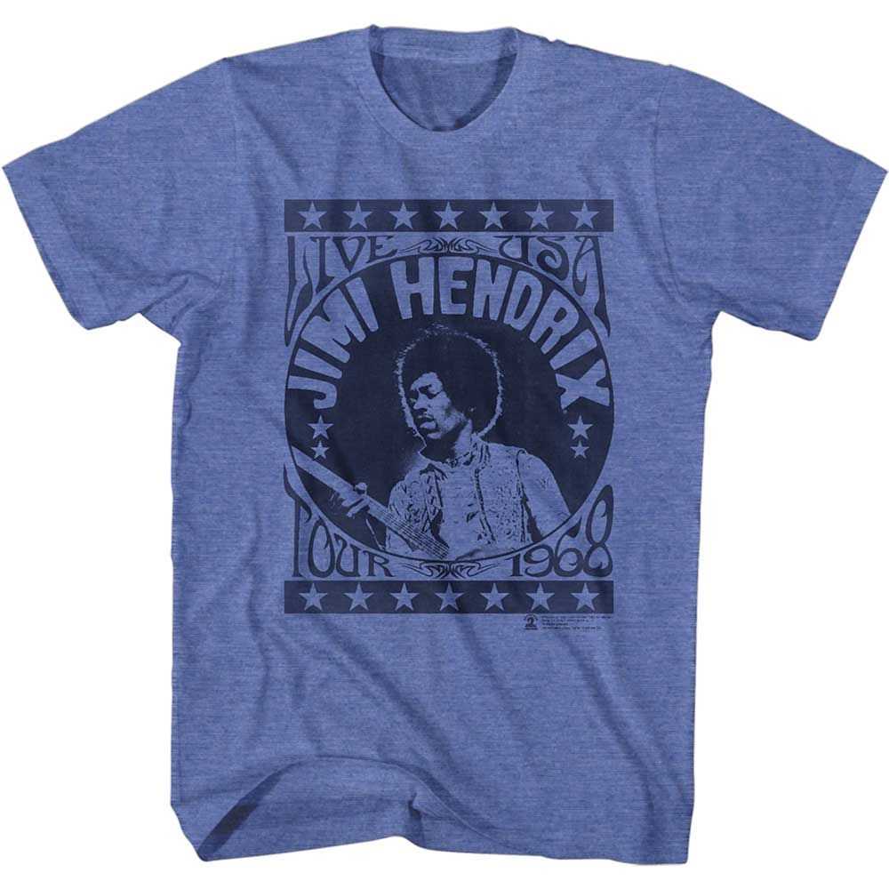 Jimi Hendrix - LIVE USA TOUR 68 Adult Shirt