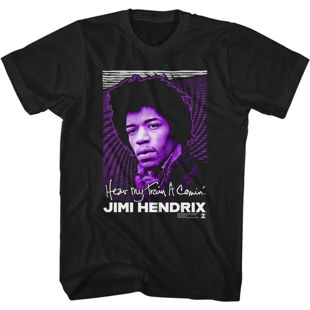 Jimi Hendrix - HEAR MY TRAIN A COMIN Adult Shirt