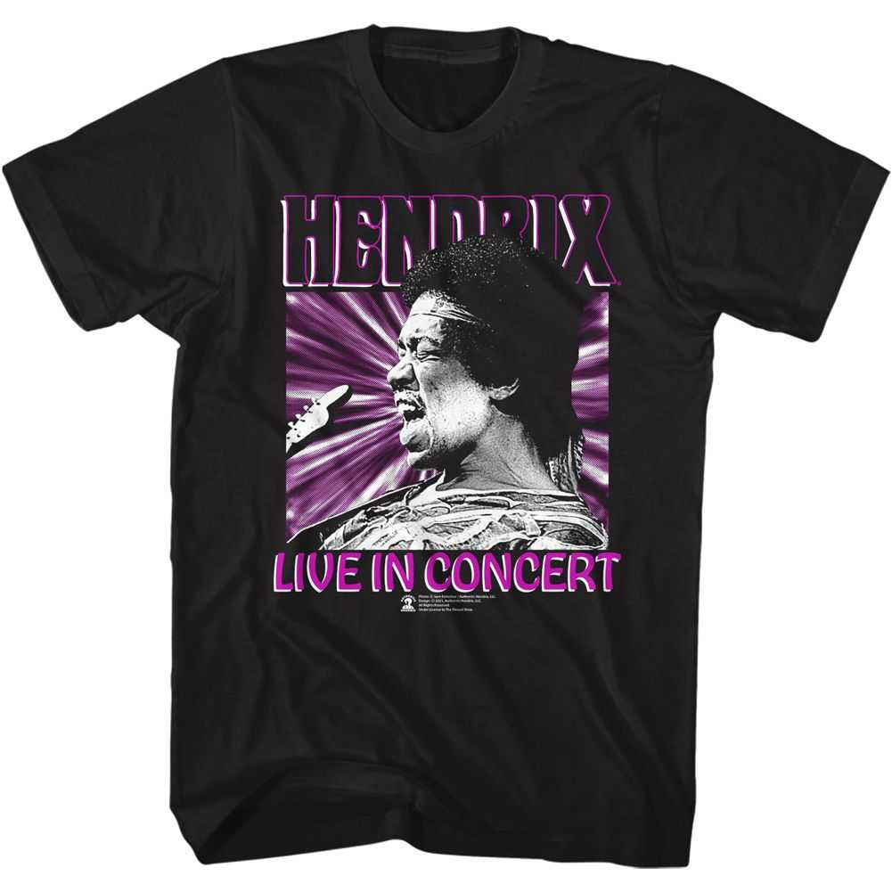 Jimi Hendrix - LIVE IN CONCERT Adult Shirt