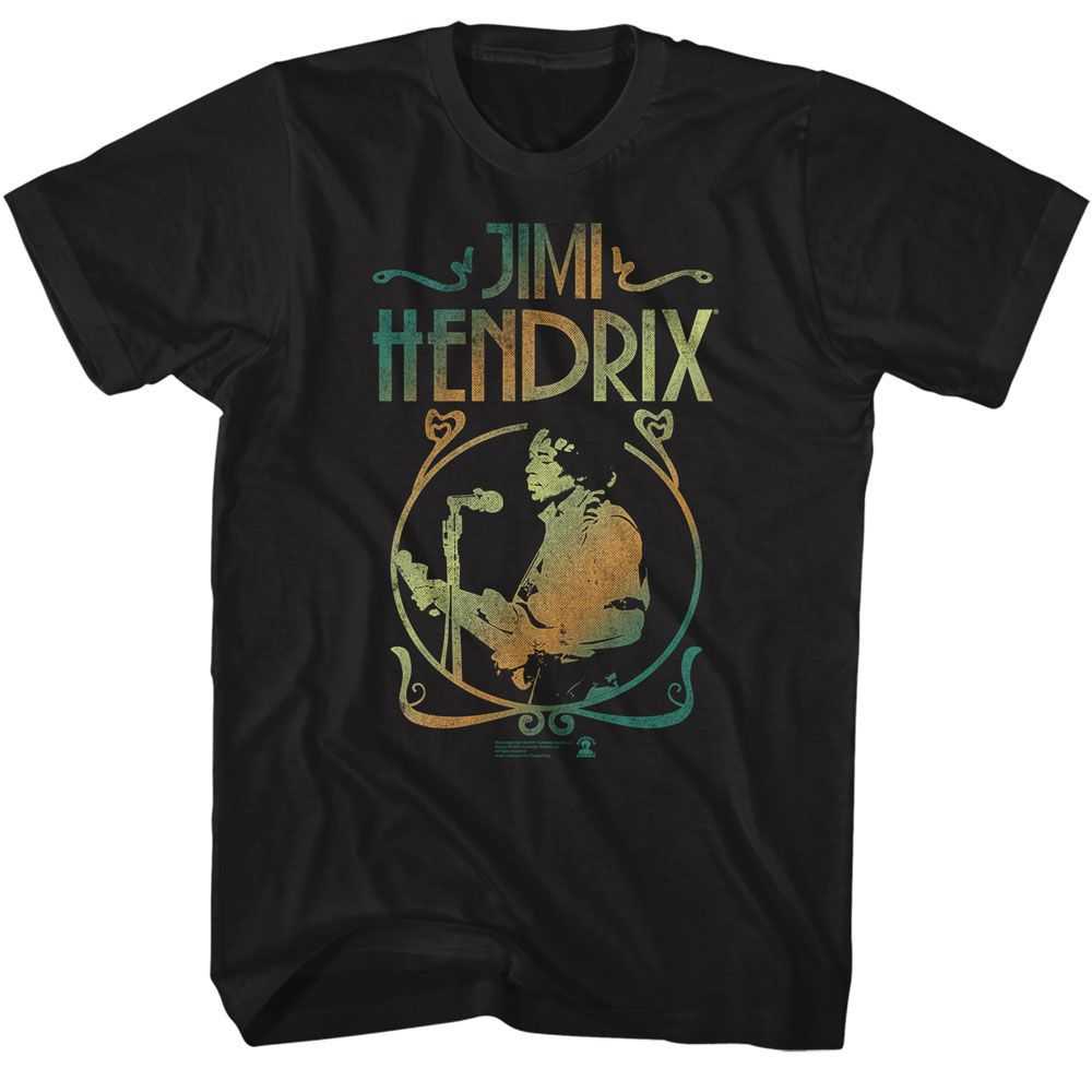 Jimi Hendrix - GRADIENT CIRCLE Adult Shirt