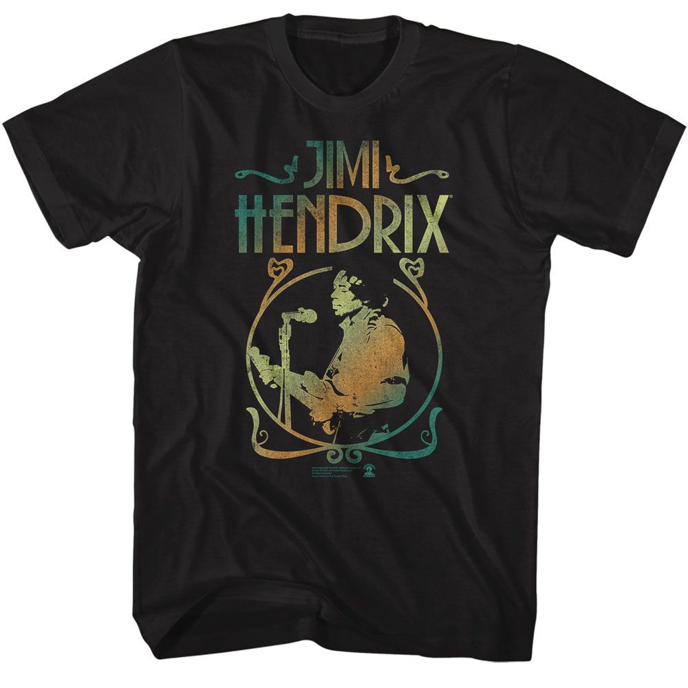 Jimi Hendrix - GRADIENT CIRCLE Adult Shirt
